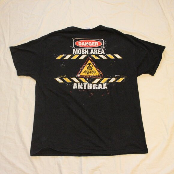 Anthrax Danger Mosh Area Shirt - XL - Heavy Metal Rock Black Graphic Tee - Picture 4 of 5